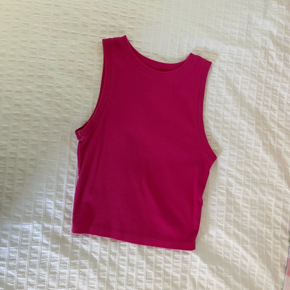 Hollister Pink Sleeveless Crop Tank Top